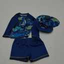 Baby Toddler Boys Swimsuit Infant Girl Swimsuits  Bathing Suit Swimwear 3Pcs Set Rash Guard Hat 120
