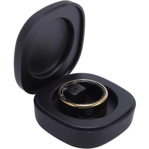 Smart Ring Health Tracker, Fitness Tracker Ring with LED Touchscreen, IP68 Water Proof, Sleep Tracker Ring Step Counter, Wearable Fitness Ring for iOS, for Android, Gold (#10)