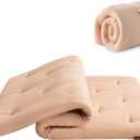 Japanese Floor Futon Mattress Twin Size 39"x 80", Foldable Bed Mattress, Portable Tatami Mat Sleeping Pad, Folding Futon Cushion, Roll Up Floor Lounger for Guest Room Dormitory (Khaki)