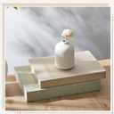 Sabary Beautiful Decorative Books Set of 2 Linen Faux Book Boxes Enhance Coffee Table Bookshelf Mantel Decor Aesthetic Fake Book for Modern Home Keepsake Photo Storage Box Decoration(Sage Green, Beige)