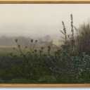 KISSFOX Vintage Wall Art Framed Retro Rustic Landscape Painting Canvas Prints Farmhouse Floral Country Scenery Picture Home Office Decor Bathroom Bedroom Living Room, 24"x36"