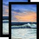 LUCKYLIFE 24x30 Picture Frame, Wall Hanging Poster Frames, Display Pictures 24 x 30 without Mat, Pack of 2, Black