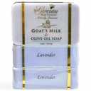 The Grecian Soap Company Goat Milk & Olive Oil Soap Bar 3-Pack  Lavender Scent, Natural Bar Soap, Moisturizing & Nourishing Body & Face Soap Bars, Handmade in USA