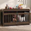 39.4" Dog Crate Furniture, Wooden Dog Cage for Small & Medium Dog