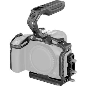 SmallRig Black Mamba Camera Cage Kit for Canon EOS R5 Mark II with Top Handle and Dedicated Cable Clamp, Aluminum Alloy Camera Rig with HawkLock Cold Shoe, 1/4''-20 & 3/8''-16 Threaded Holes - 4976