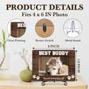 Dog Lovers Picture Frame, Best Buddy Photo Frame, Gifts For Dog Lover Dog Mom Dog Owner Women, Loss of Dog Sympathy Decor Gift, Dog Remembrance Gift, Home Office Pet Frame With Stand -17