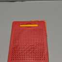 Magnetic Drawing Board for Kids & Toddlers with Beads and Magnet Stylus Pen - Magnetic Tablet Toy for Airplane & Car Ride Activities for Kids (Square Red)