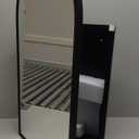 Movo Arched Black Medicine Cabinet with Mirror,16 x30 Inch Metal Framed Bathroom Mirror Medicine Cabinet Wall Mounted, Recessed Medicine Cabinets for Bathroom with 2 Removable Shelves