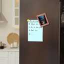 6PCS Christmas Fridge Magnet Cute Elk with Santa Claus Wood Magnets Art Frame Designs Decorations for Refrigerator Garage Door or Car Removable Indoor Outdoor Magnetic Decals