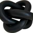 3-Link Wood Chain Link Coffee Table Decor, Black Wooden Knot Decor for Coffee Table Farmhouse Decortive for Home Boho Modern Shelf Decortion(Black)