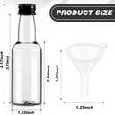 Tessco for you 100 Pcs Mini Liquor Bottles with Black Cap, Small Empty Shot Bottle, Airtight Plastic Spirit Alcohol, Salad Dressing Wine Hot Sauce Party Supplies(1.7 Oz)