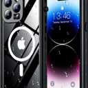 Red2Fire for iPhone 14 Pro Case Waterproof, [Built-in Screen Protector & Camera Protector][Compatible with MagSafe][Full Body Shockproof][IP68 Waterproof][Dustproof] Phone Case 6.1" Black/Clear