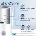 Huogary Milk Forther Simple Milk Frother and Steamer 2-in-1 Milk Steamer with Hot Milk Foam and Hot Milk for Latte, Macchiato, Cappuccinos, White Medium