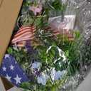 Suncalla Patriotic Wreath for Front Door Red White Blue Flowers Outdoor 250th Anniversary 4th of July American Flag Bow Wreath for Memorial Day Independence Day Inside Outside Home Decor