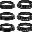 Lamp Shade Rings,6 PCS Light Socket Shade Rings,2 Sizes E26 Light Socket Collar Ring,Threaded Reducers for Hanging Lamp Holders