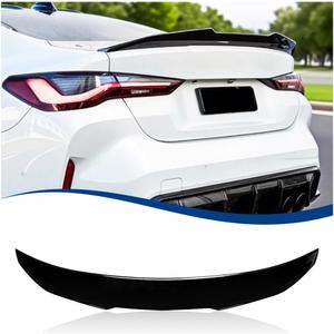 Rear Trunk Spoiler Compatible with 4 Series (G82 G22 Coupe 2021-2025, Gloss Black)