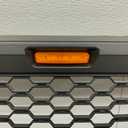 Front Grill Mesh Grille Replacement Compatible for Ford F 150 2018 2019 2020 with DRL & Turn Signal Lights and 3 Amber LED Lights(Matte Black)