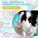 TroisAmis Thick Pet Glove Wipes for Dog & Cat Unscented, Cleaning & Deodorizing Grooming Gloves Wipes, No-Rinse Grooming Wipe for Daily Care and Travel, Ears Face Paws Butt Clean,Hypoallergenic&Gentle