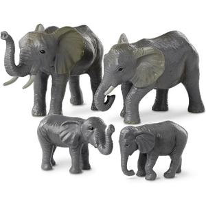 Terra by Battat – 2 Pieces African Elephant Toys Family Set – Realistic Plastic Safari Animals Figures – Animal Toys for Kids 3+ Years – Elephant Gifts & Baby Shower Decorations