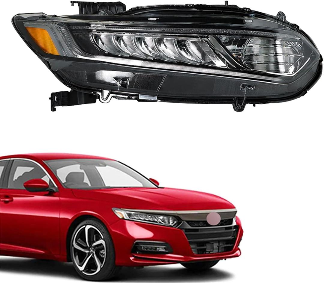 labwork Headlights HO2503187 Replacement for Honda Accord 2018 2019 2020 Projector Headlight Assembly 33100-TVA-A01 Right Side (Passenger Side)