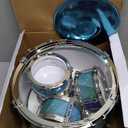 LeeQee Drum Set for Kids 3, Jazz Drumset for Toddler 3-5 Vibrant Aurora Light with 5 Pcs High Drums, Musical Instruments Toy for Age 5-7 Year Old Boys Girls