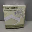 L'AGRATY Grounding Sheets Twin XL, Soft Fabric Mixed Sliver Fiber Fitted Sheets, Deep Pocket(12-16in) Grounding Mattress Cover with Cord Connected Earth(Twin XL,White)