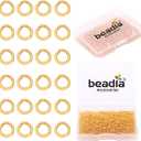 18K Gold Plated Jump Rings Non Tarnish 3mm 1200pcs for Jewelry Making Findings