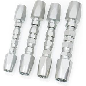 Nisorpa 4 PCS Hydraulic Hose Repair Fittings Kit, Reusable 1/2'' 3/8'' 1/4'' Inner Diameter for Size #08#06#04 Hydraulic Hose