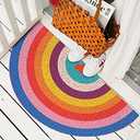 FWEHIO Door Mat Rainbow Pet Welcome Mat Non-Slip Floor Front Doormat Resist Dirt Rug for Indoor Outdoor Easy to Clean (Rainbow 3, 40 * 80cm)