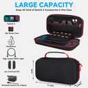 2 x DJ&RPPQ for Nintendo Switch 2 Carry case 2025, Switch 2 Case with 20 Game Cartridges, Protective Hard Shell Portable Case Pouch for 2025 Nintendo Switch 2 Console & Accessories - Black