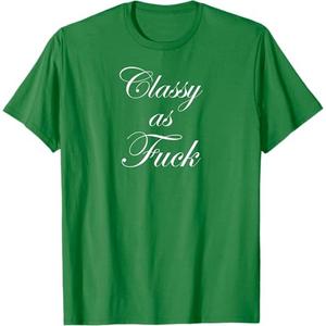 Funny Classy as Fuck Shirt Fucking Classy Tee T-Shirt, XS, Kelly Green Funny Classy as Fuck Shirt Fucking Classy Tee T-Shirt, XS, Kelly Green