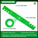 Youxmoto 742-04101 42" Toothed Mulching Mower Blade for Cub Cadet LT1042 LT2042 Z42 LT2180 LT1018, Replaces for 742-04101 742-3033 759-3830 759-04081 490-110-C129 OCC-742-04101 with 42 inch Deck