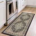DEXI Anti Fatige Cushioned Kitchen Floor Mats Non Slip Runner 24x59, Black, 59"L x 24"W x 0.4"Th