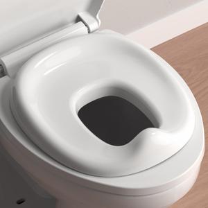 R&T Potty Training Seat for Boys and Girls, Fits Elongated Toilets, Anti-Slip Rubber and Splash Guard, Easy for Toddler Potty TrainingKids Toilet Seat