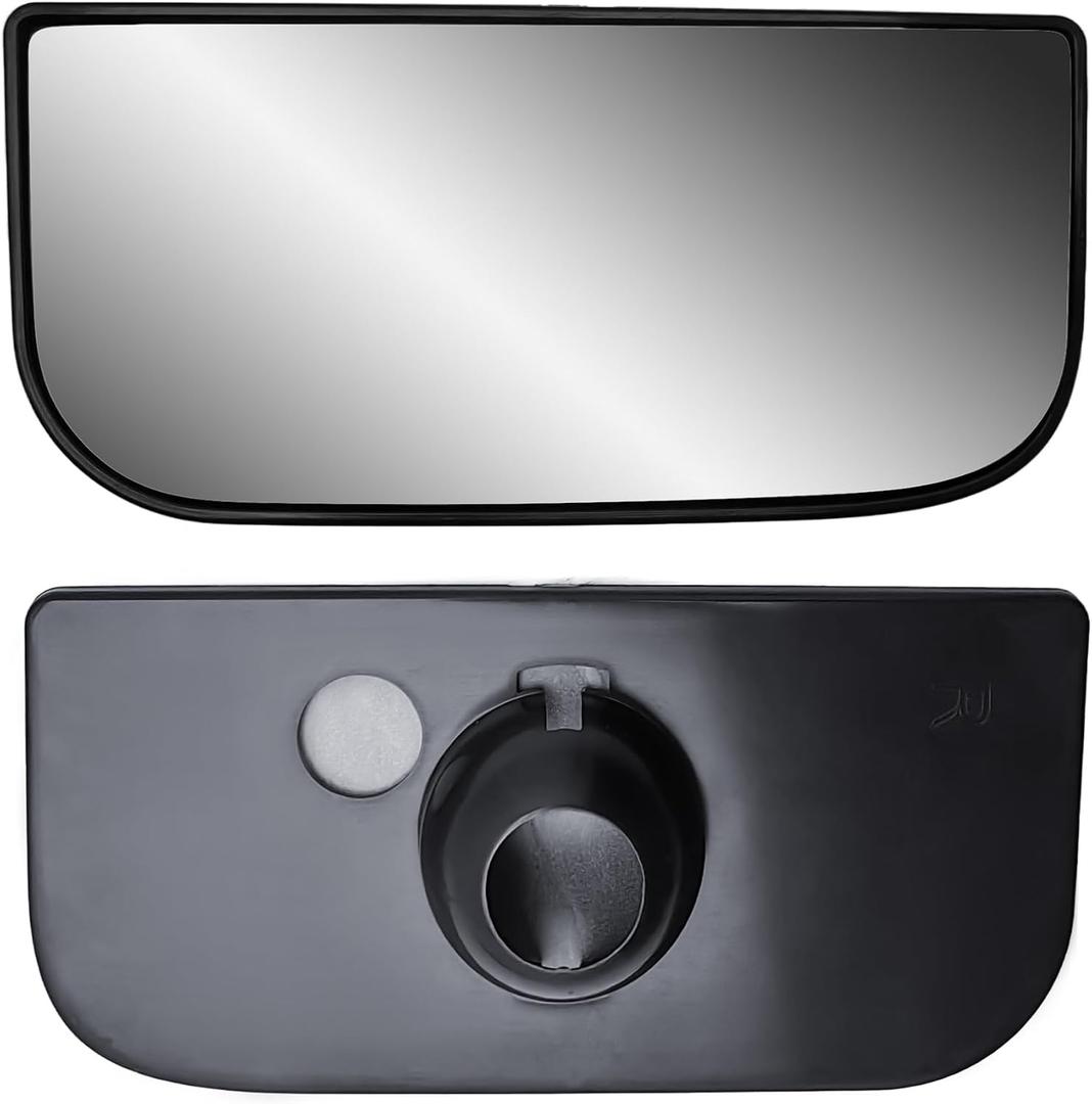 Replacement Passenger Right Side Door Towing Mirror Small Glass Heated with Back Plate for Chevy Silverado Sierra from 2003 to 2013