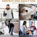 Gloves for Cold Weather Men,Thermal Winter Gloves with Touchscreen Fingers,Fleece Warm Gloves for Women (Black, L)
