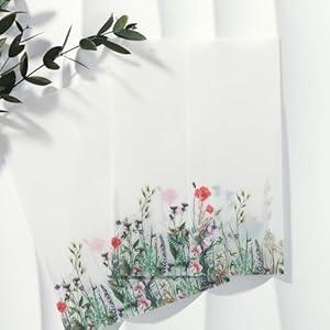 UNIQOOO 50 Pack Breeze Wildflower Vellum Jackets for 5x7 Invitations, 115GSM Pre-Folded Semi-Transparent Vellum Paper, for Wedding Invitation Accessories, Wildflowers & Herbs Themed Party