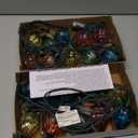 11FT Multicolor String Lights with 10 BulbsUL Listed Connectable Waterproof Decorative LED Fairy Hanging Curtain Lights for Backyard Patio Christmas Wedding Party Festival2PCS