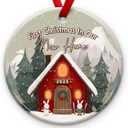 2 x Our New Home Ornament - First Christmas Together Ornament, Xmas Housewarming Decoration - Winter Romantic Tree Decor, Holiday Keepsake, Ideas for Couples, Boyfriend, Girlfriend