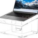 Acrylic Laptop Stand for Desk, Laptop Riser for 10-17.3 Inch Laptops, Ergonomic Computer Stand Holder Compatible with Macbooks and Notebooks- Clear