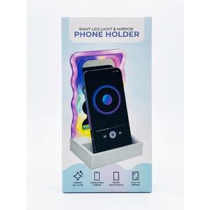 Wavy LED Light & Mirror Phone Holder