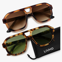 livho Trendy Polarized Square Aviator Sunglasses Women Men Square Eyewear Frame, Retro Sun Glasses for Women Men 2025 Shades