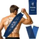 Yiclick Dual-Textured Exfoliating Washcloth Towel - Back Scrubber for Use in Shower Bath, Exfoliating Body Scrubber Exfoliator, Japanese Exfoliate Loofah Lufa Sponge Wash Cloth for Women Men