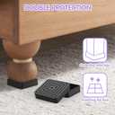 Furniture Coasters, Furniture Caster Cups - Non Slip Furniture Pads Hardwoods Floors - Non Skid Furniture Grippers,Square Silicone Furniture Feet Caps, (Black, 8Pcs 3")