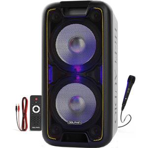 Dolphin Bluetooth Party Speaker, Neon LED Lights, High Power, X-Bass, Long-Lasting Battery, Trolley & Wheels, Portable Sound System