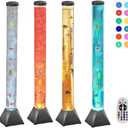 4FT Sensory Bubble Tube Night Lamp, LED Water Fish Lamp for Kids with Autism ADHD, Stress Relief Calming Light for Adults, Bedroom Living Room Decor