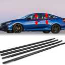 4Pcs Weatherstrip Window Moulding Trim Seal Belt Compatible with 2016-2021 Honda Civic 4 Door Sedan