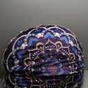 32 inches Meditation Floor Cushion for Adults, Round Large Thick Floor Pillow, Memory Foam Filling, Navy Blue