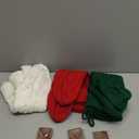 XOYTN 6pack Christmas Stockings, 18inch Large Personalized Cable Knitted Xmas Hanging Stocking Decorations with Leather Patches Custom Name for Holiday Christmas Party Family Decor (Red Green White)