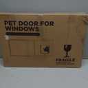 Sliding Cat Door for Window, Fits 28.5"-32" Width Window, 1-Min Install | Aluminum Frame + HD Glass | Weatherproof Design | Magnetic Closure Window Cat Door Insert, Adjustable Pet Door Window for Cats